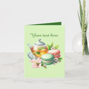 Cute tea lovers customizable  card
