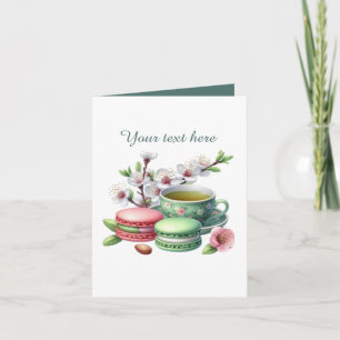 Cute tea lovers customizable card