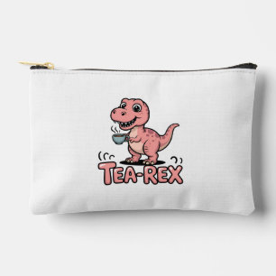 Cute Tea-Rex Pink Dinosaur – Sip Happens! Accessory Pouch
