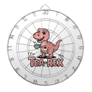 Cute Tea-Rex Pink Dinosaur – Sip Happens! Dart Board