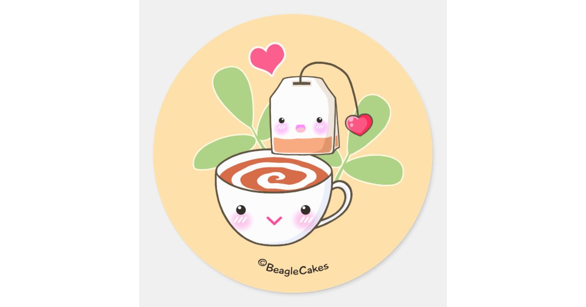 Cute Tea Bag In A Teacup Doodle | Sticker