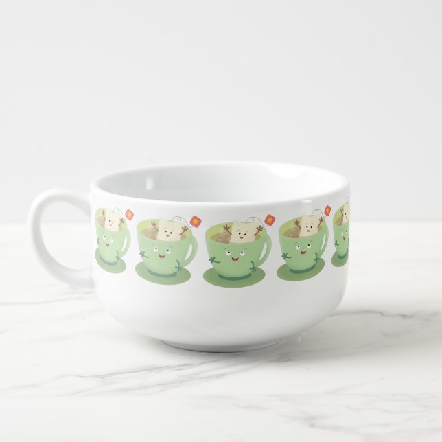 Cute teabag cup cartoon humor character (Right)