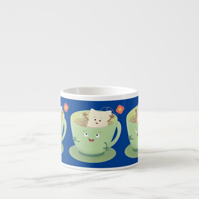Cute teabag cup cartoon humor character (Front)
