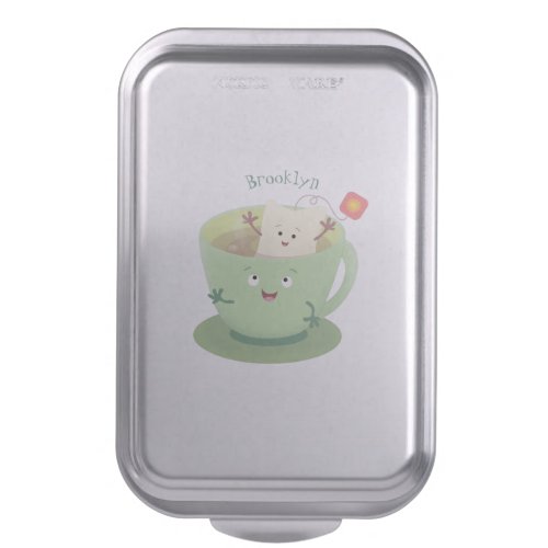 Cute teabag cup cartoon humor character cake pan