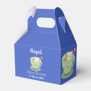 Cute teabag cup cartoon humor character favor boxes