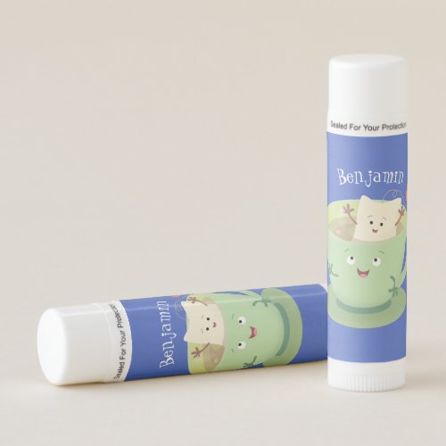 Cute teabag cup cartoon humor character lip balm