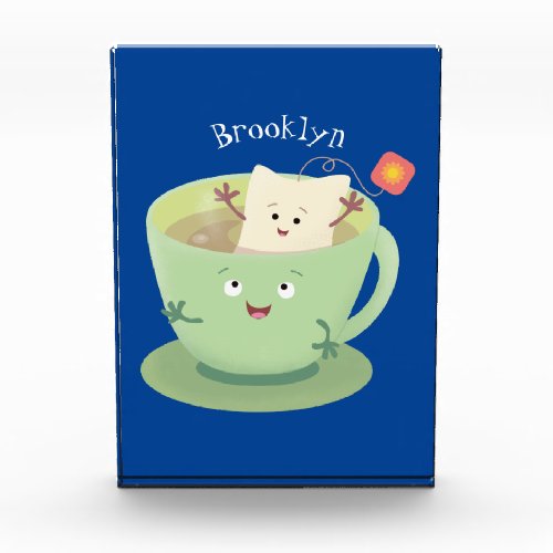 Cute teabag cup cartoon humor character photo block