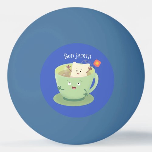 Cute teabag cup cartoon humor character ping pong ball