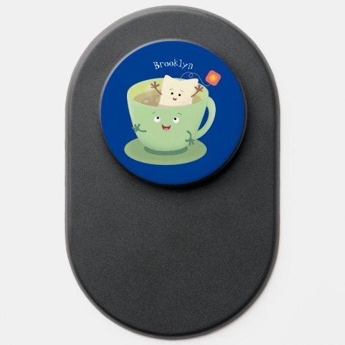 Cute teabag cup cartoon humor character PopSocket