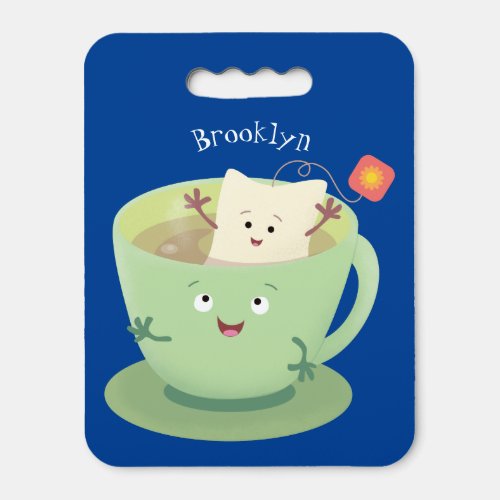 Cute teabag cup cartoon humor character seat cushion