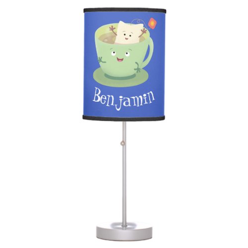 Cute teabag cup cartoon humor character table lamp