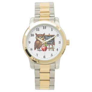 Cute Teach inspire Motivate owl Watch