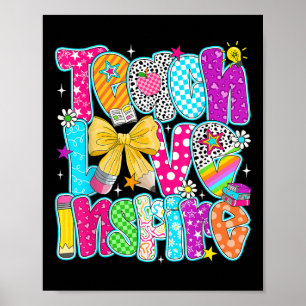 Cute Teach Love And Inspire Back To School Men Wom Poster