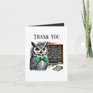 Cute Teacher add your message Letterpress Thank You Card