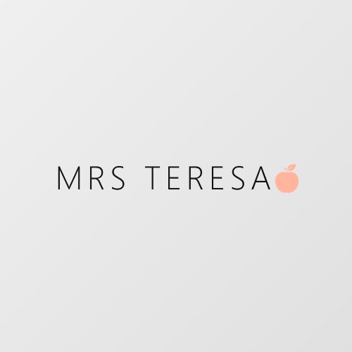 Cute Teacher Apple Modern Classroom Wall Decal