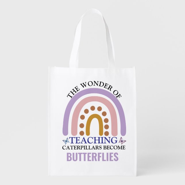 Cute Teacher Appreciation – Back to School Grocery Bag (Front)
