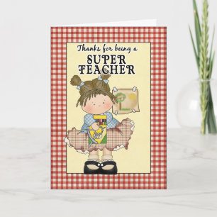 Cute Teacher Appreciation Greeting Card