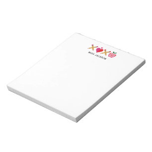 Cute Teacher Appreciation XOXO Colorful Notepad