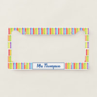Cute Teacher Colorful Crayon Personalized