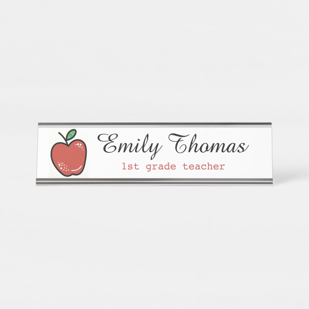 Cute Teacher Desk Name Plate | Zazzle