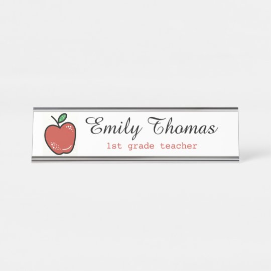 Cute Teacher Desk Name Plate | Zazzle.com