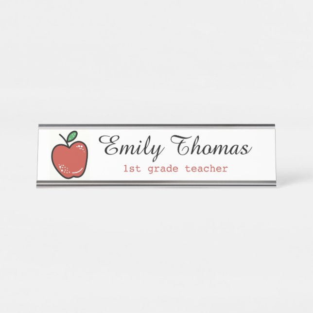 Cute  Teacher Desk Name Plate (Front)
