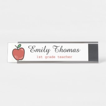 Cute Teacher Desk Name Plate | Zazzle