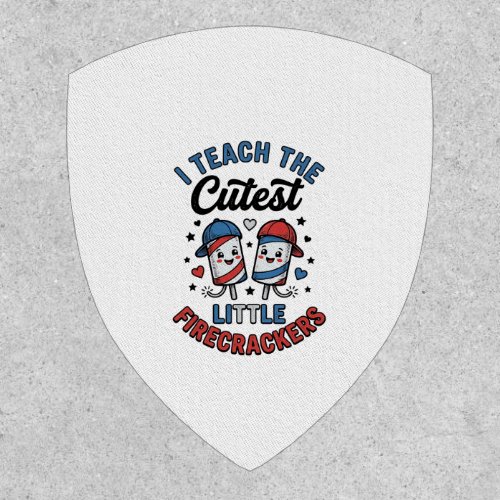 Cute Teacher Firecracker Vintage Fourth of July Sh Patch