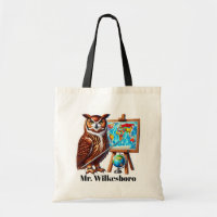 Cute Teacher owl add name customizable