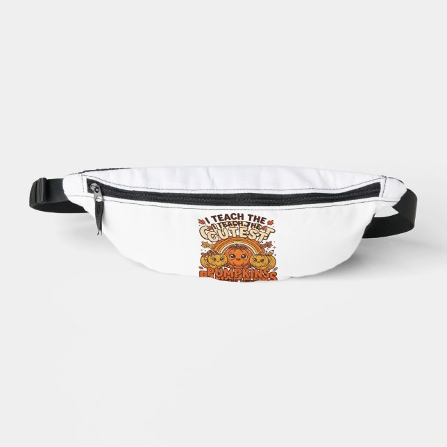 Cute Teacher Pumpkin Fall Classroom Vector Design_ Fanny Pack (Front)