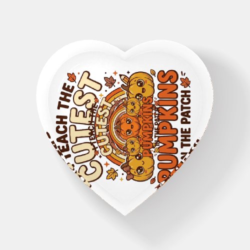 Cute Teacher Pumpkin Fall Classroom Vector Design_ Paperweight