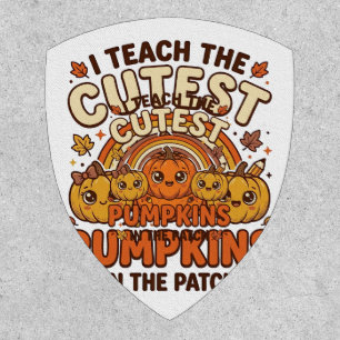 Cute Teacher Pumpkin Fall Classroom Vector Design_ Patch
