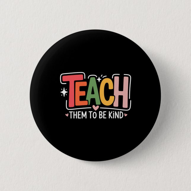 Cute Teacher School Button (Front)