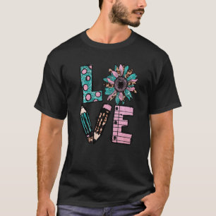 Cute Teacher Sunflower Motif For Women Who Loves T T-Shirt
