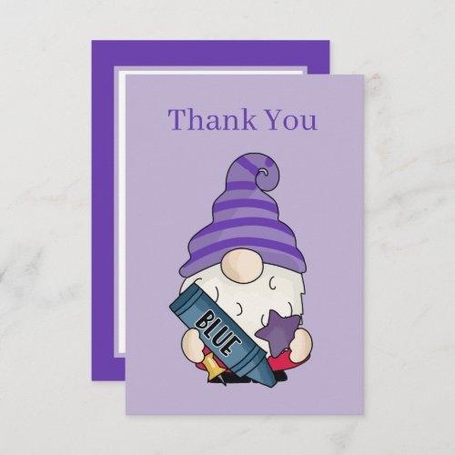 Cute Teacher thank you gnome add sentiment