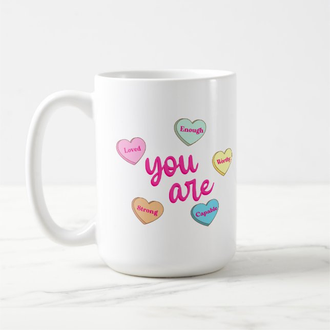 Cute Teacher Valentine  Coffee Mug (Left)