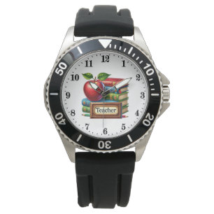 Cute Teacher word art Watch