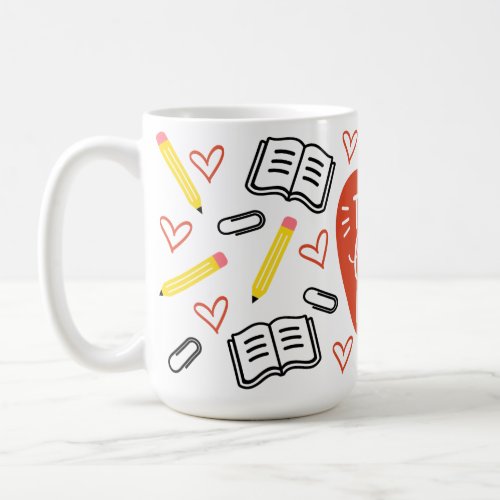 Cute Teachers Apple Teach Love Inspire Gift Mug