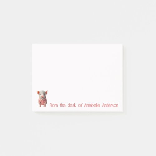 Cute Teacup Pig Personalize Notes
