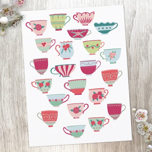 Cute Teacup Postcard