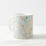 Cute Teal Baby Animal Pastel Pattern Coffee Mug