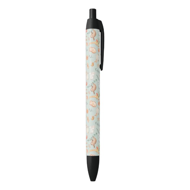 Cute Teal Baby Animal Pastel Pattern Pen (Bottom (Vertical))