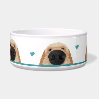 Cute Teal Dog Bowl