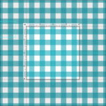Cute Teal Gingham Fabric