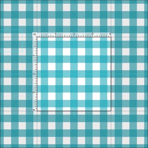 Cute Teal Gingham Fabric