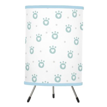 Cute Teal Green Cat Paws with Hearts | Nursery