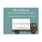 Cute Teal Moving-Truck We're Moving Cards