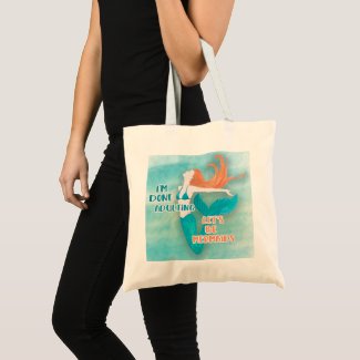 Cute Teal Orange Done Adulting Let's Be Mermaids  