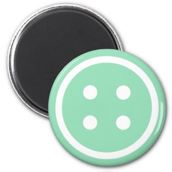 Cute Teal Sewing Button Magnet by imaginarystory at Zazzle
