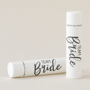 Cute team Bride word art Lip Balm